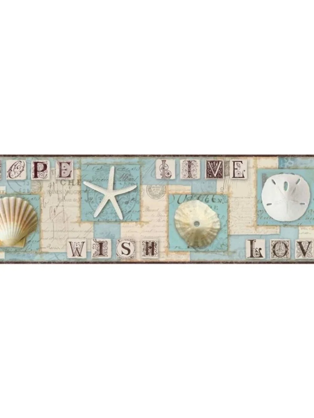Sure Strip Wallpaper Border BG1642BD – Coastal Seashells – New